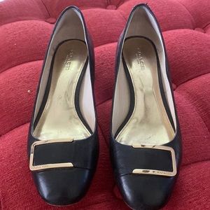 Coach womens shoes size 8b. Gently worn. Black with gold trim
